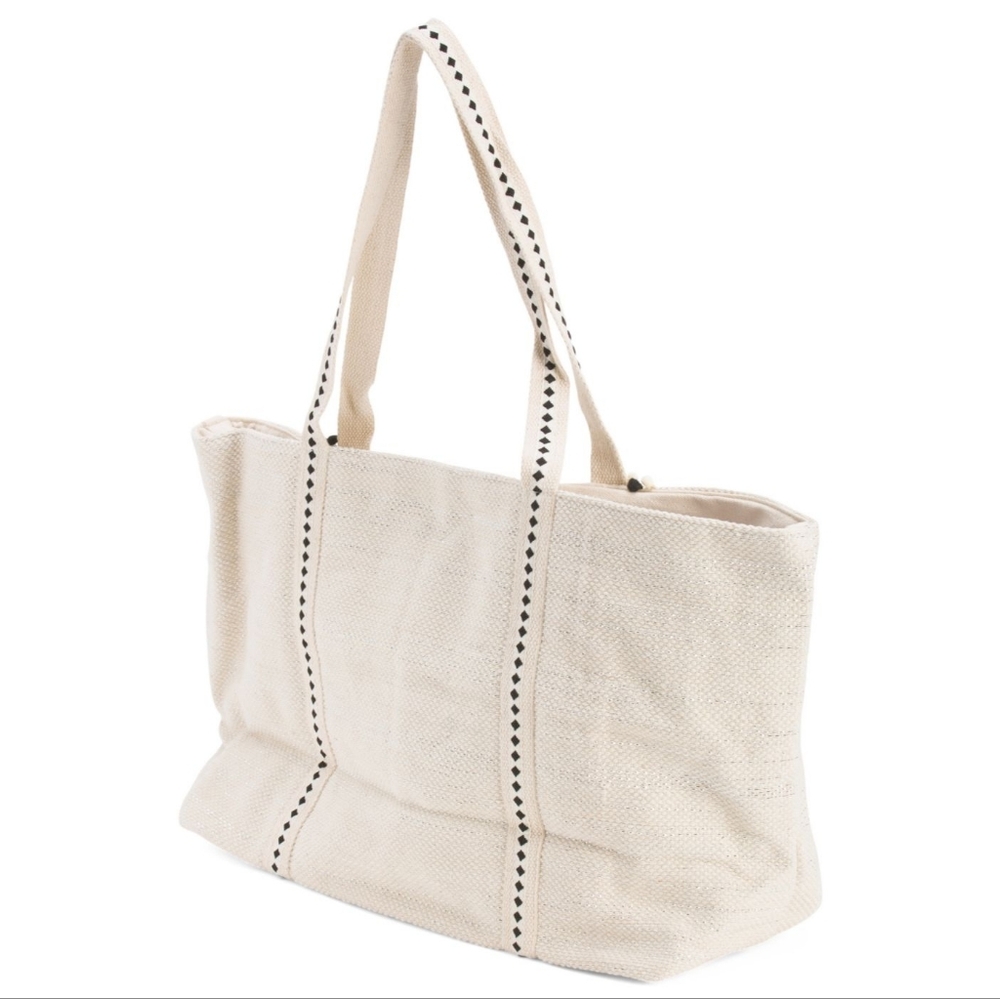 America & Beyond Beaded Tote Handbag - Picture 2 of 3